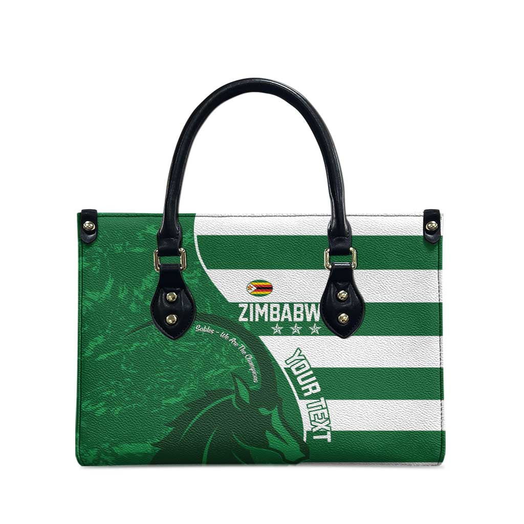 Zimbabwe Rugby Custom Leather Bag Sables 3rd Champions Proud