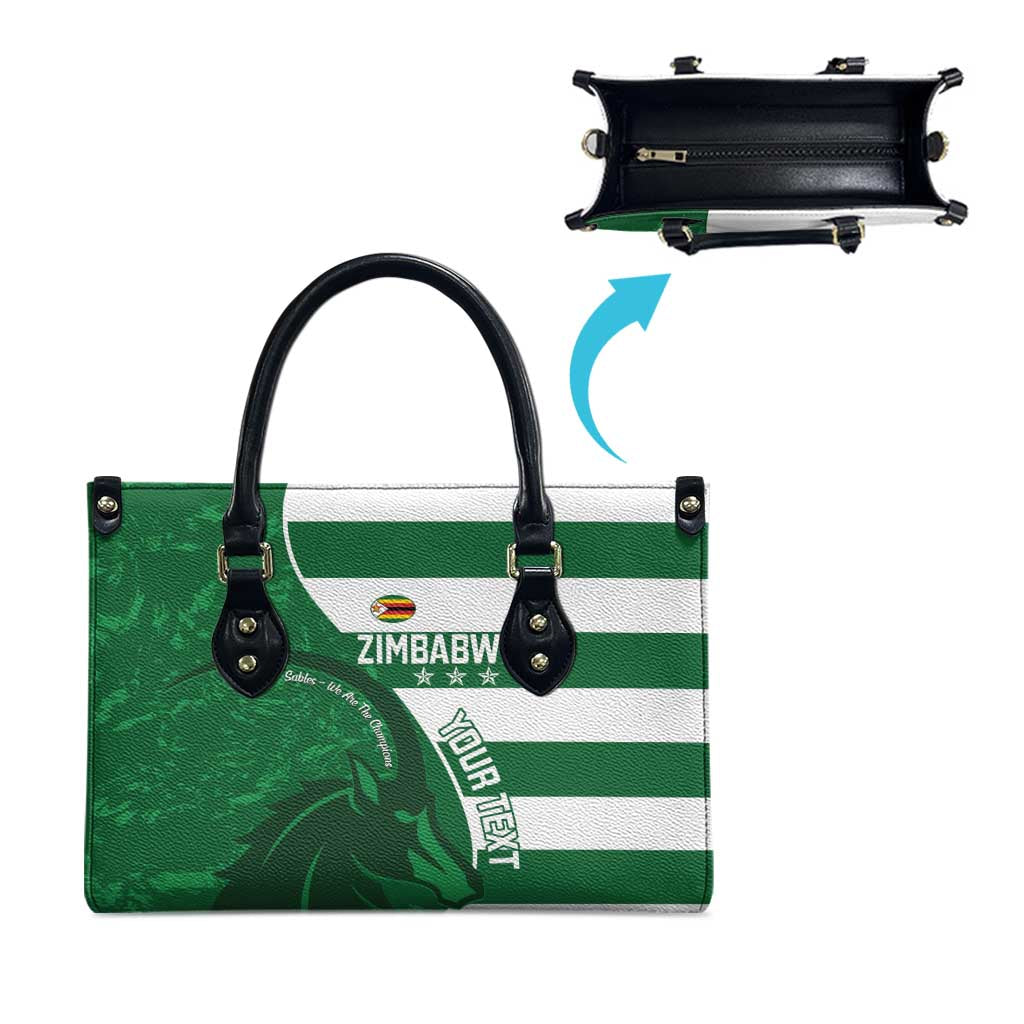 Zimbabwe Rugby Custom Leather Bag Sables 3rd Champions Proud