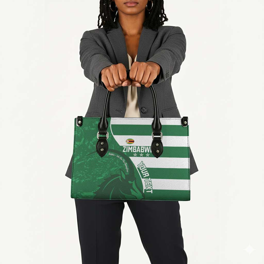 Zimbabwe Rugby Custom Leather Bag Sables 3rd Champions Proud