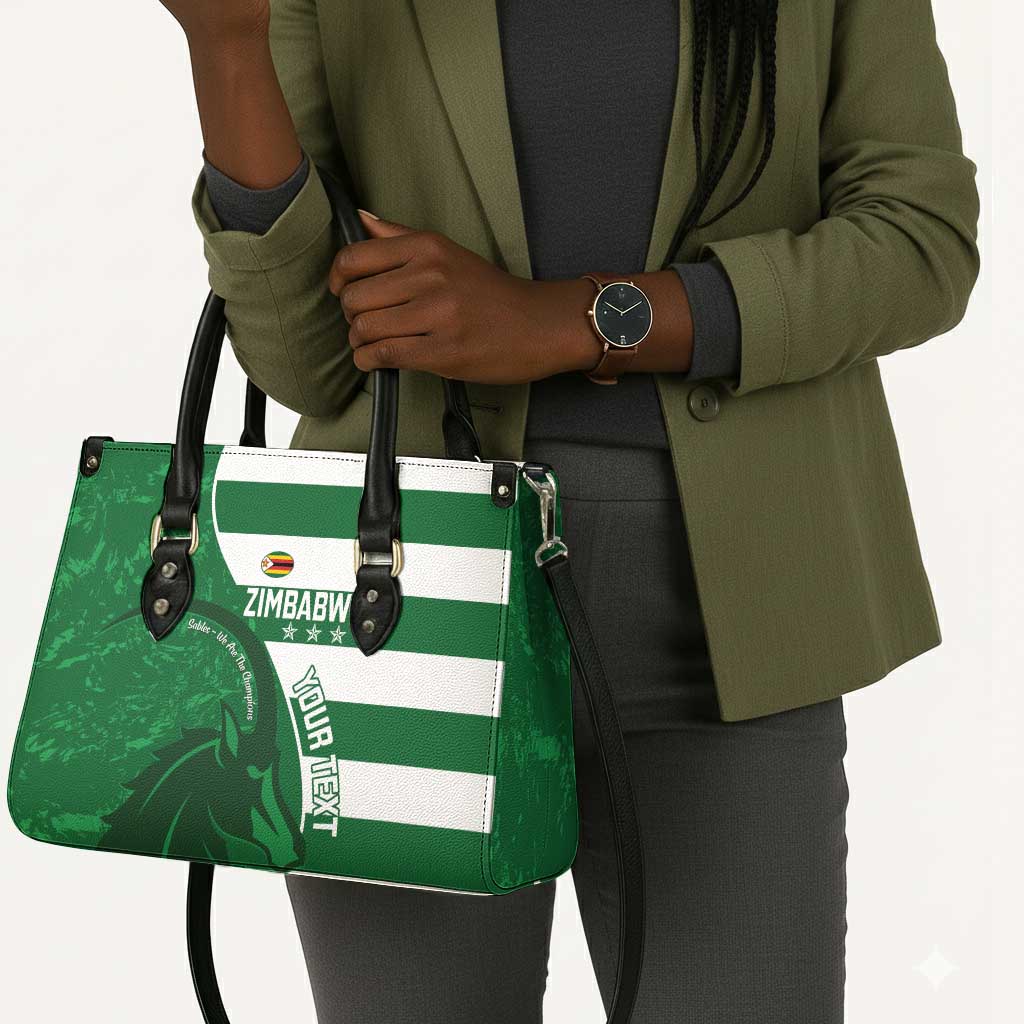 Zimbabwe Rugby Custom Leather Bag Sables 3rd Champions Proud
