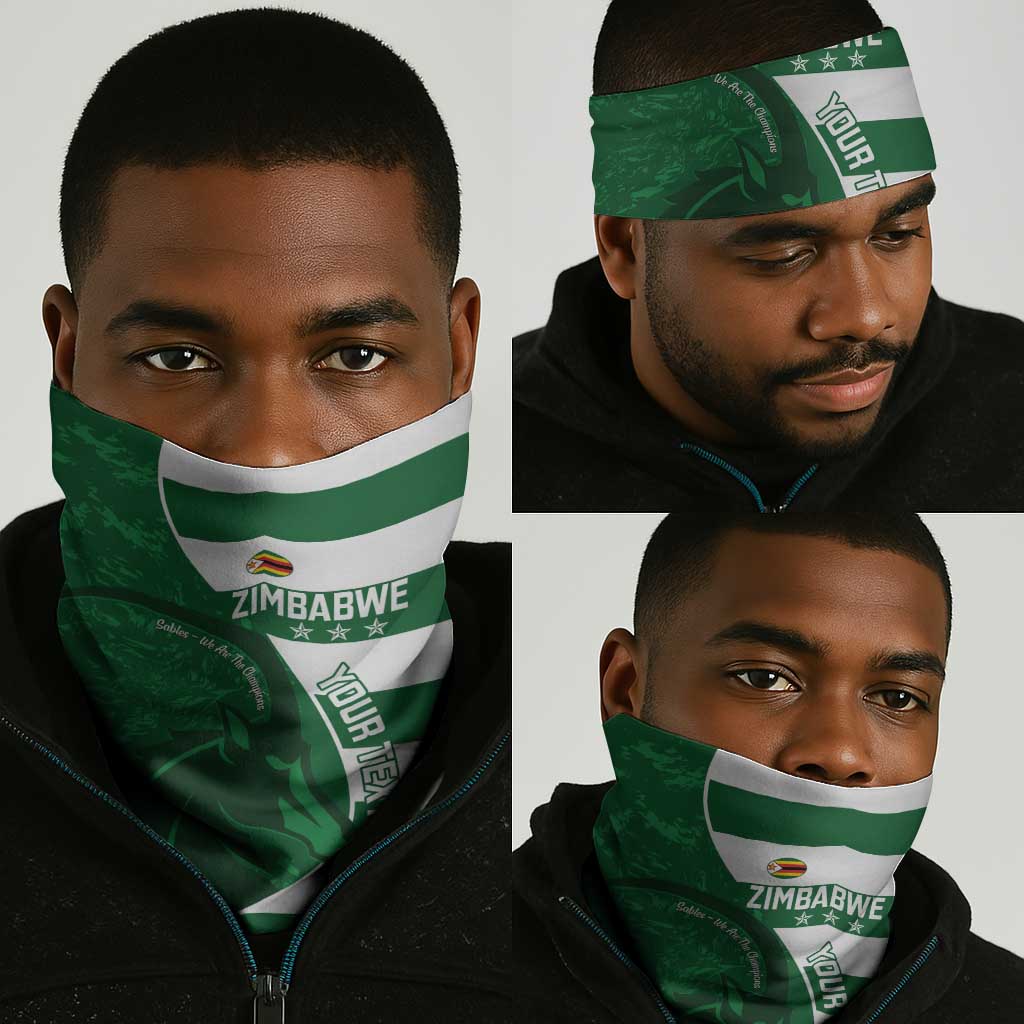 Zimbabwe Rugby Custom Neck Gaiter Sables 3rd Champions Proud LT14