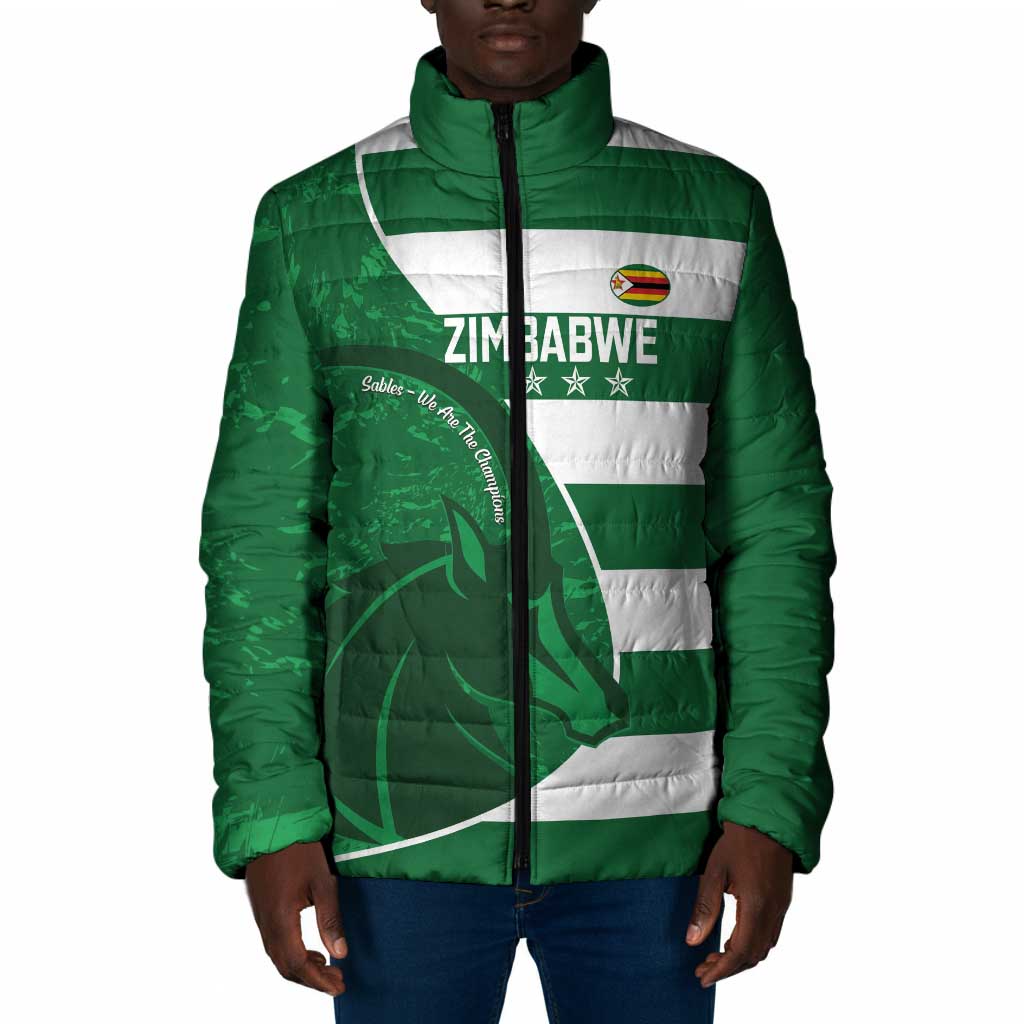 Zimbabwe Rugby Custom Padded Jacket Sables 3rd Champions Proud