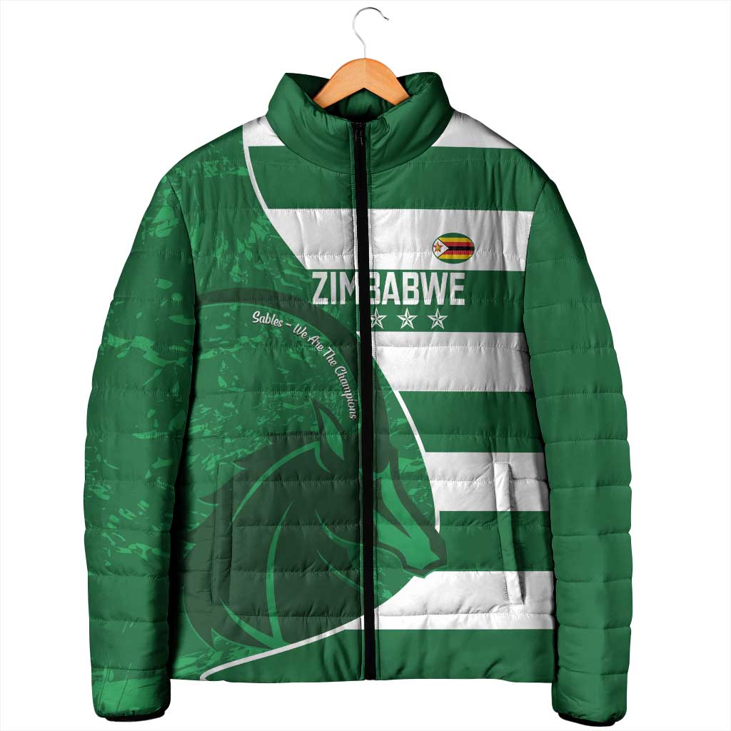 Zimbabwe Rugby Custom Padded Jacket Sables 3rd Champions Proud