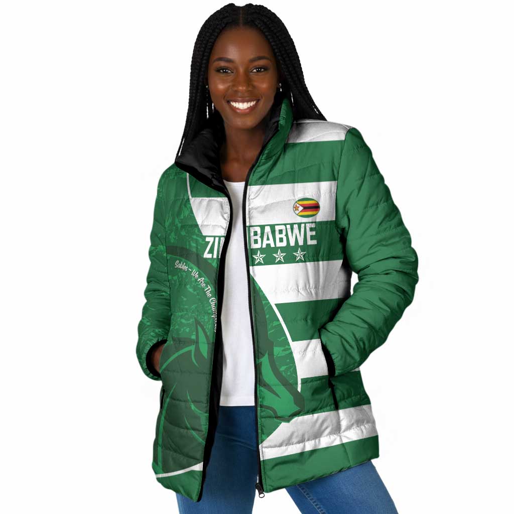 Zimbabwe Rugby Custom Padded Jacket Sables 3rd Champions Proud