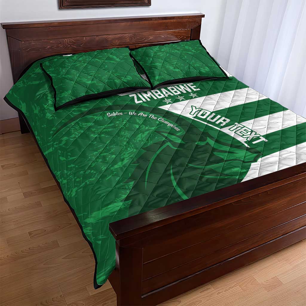Zimbabwe Rugby Custom Quilt Bed Set Sables 3rd Champions Proud - African Pride