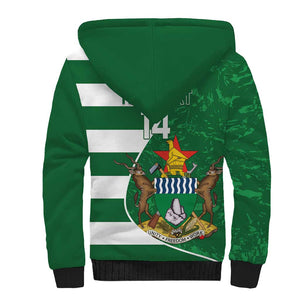 Zimbabwe Rugby Custom Sherpa Hoodie Sables 3rd Champions Proud - African Pride
