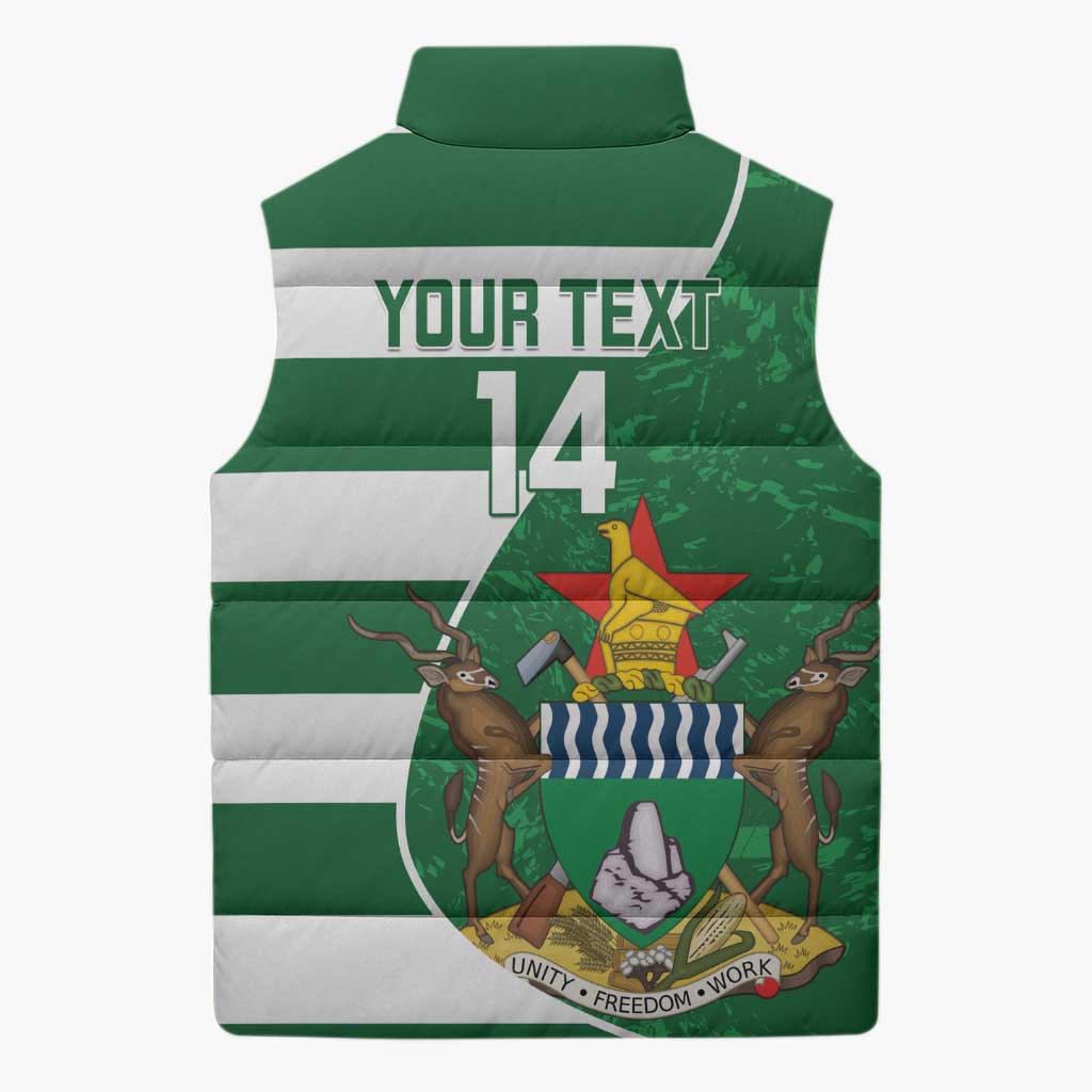 Zimbabwe Rugby Custom Sleeveless Puffer Jacket Sables 3rd Champions Proud