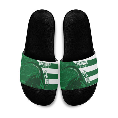 Zimbabwe Rugby Custom Slide Sandals Sables 3rd Champions Proud