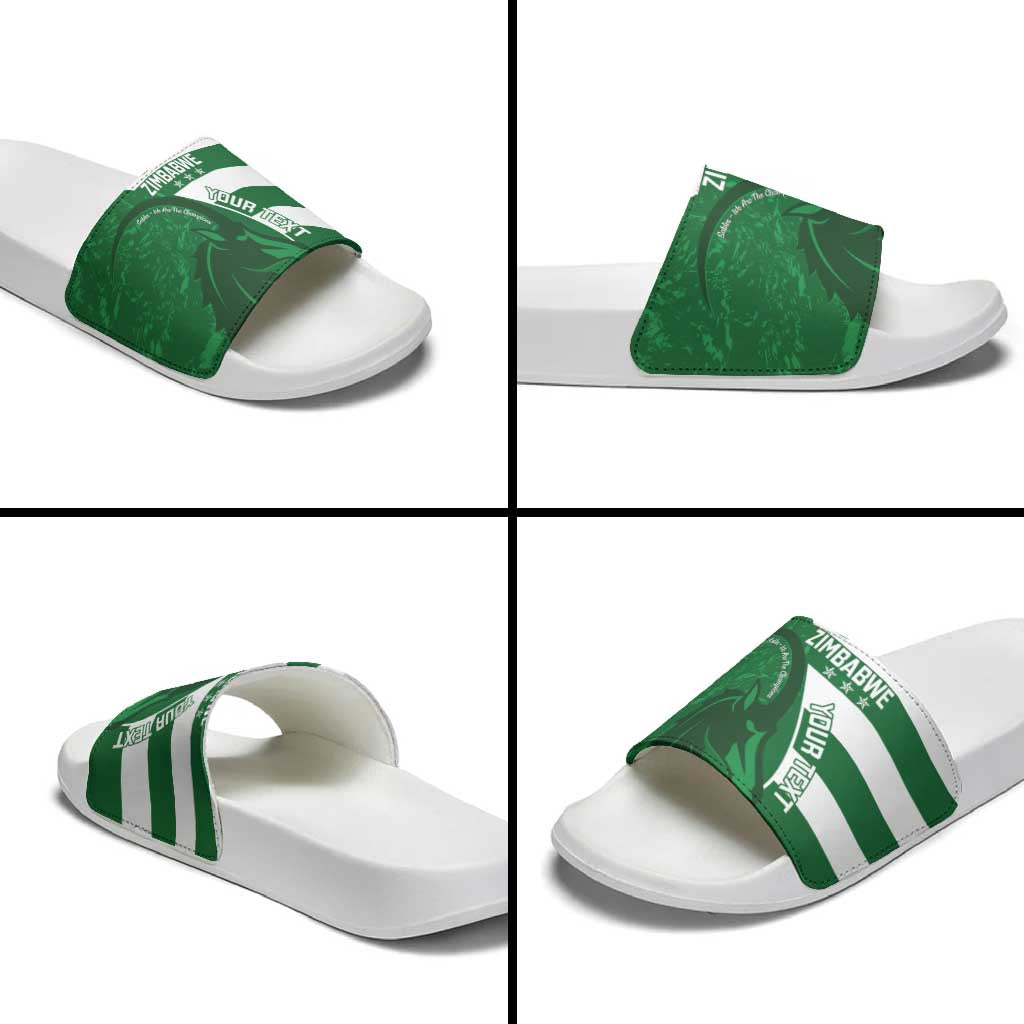 Zimbabwe Rugby Custom Slide Sandals Sables 3rd Champions Proud