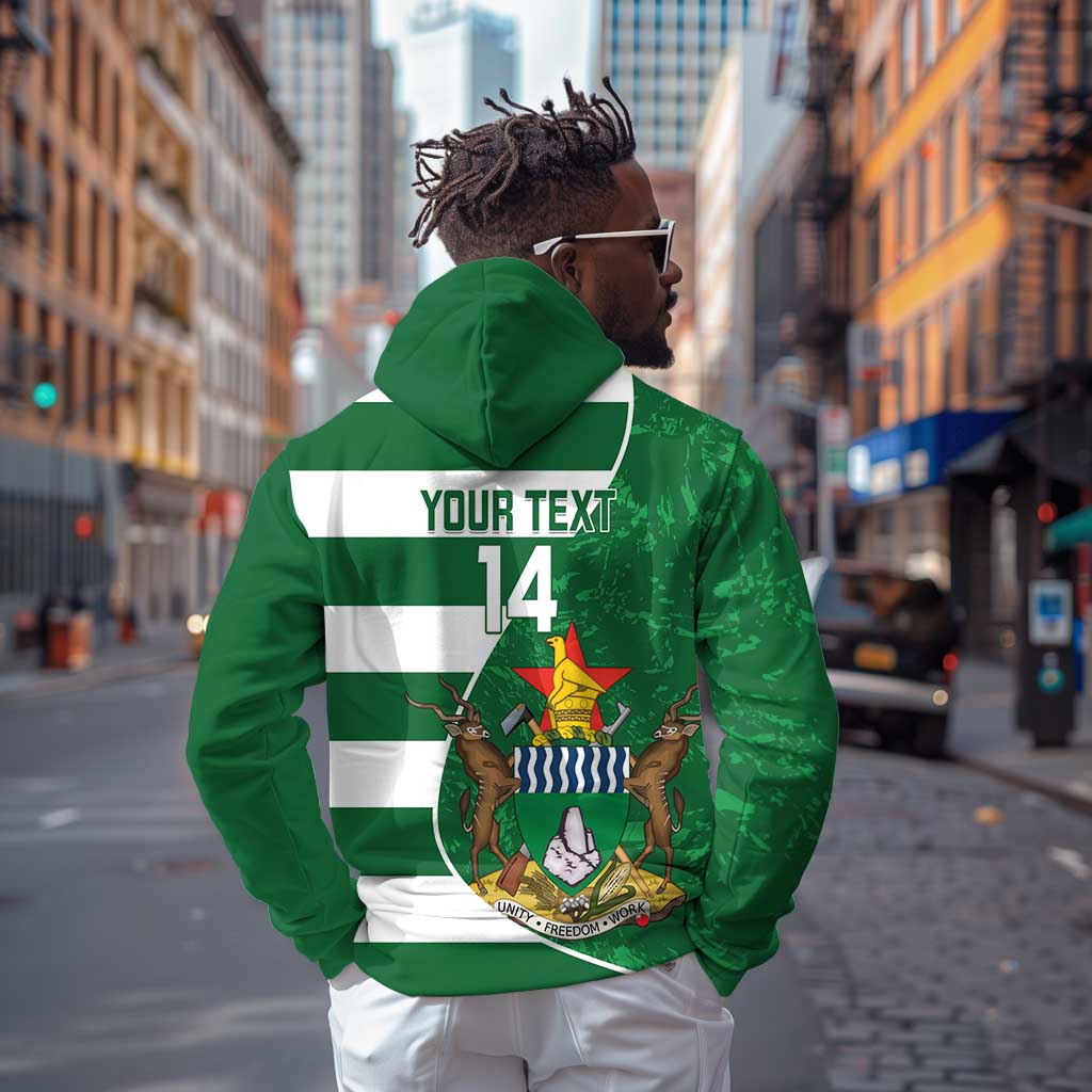 Zimbabwe Rugby Custom Zip Hoodie Sables 3rd Champions Proud - African Pride