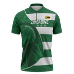 Zimbabwe Rugby Custom Zipper Polo Shirt Sables 3rd Champions Proud