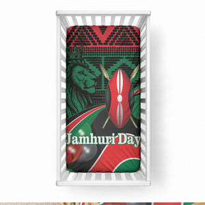Kenya Jamhuri Day Baby Bed Cover Maasai Shield Spears Harambee