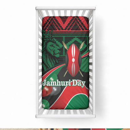 Kenya Jamhuri Day Baby Bed Cover Maasai Shield Spears Harambee