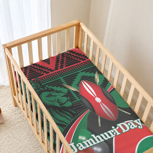 Kenya Jamhuri Day Baby Bed Cover Maasai Shield Spears Harambee