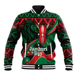 Kenya Jamhuri Day Baseball Jacket Maasai Shield Spears Harambee
