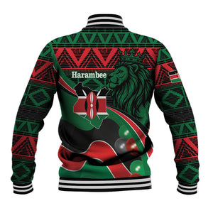 Kenya Jamhuri Day Baseball Jacket Maasai Shield Spears Harambee