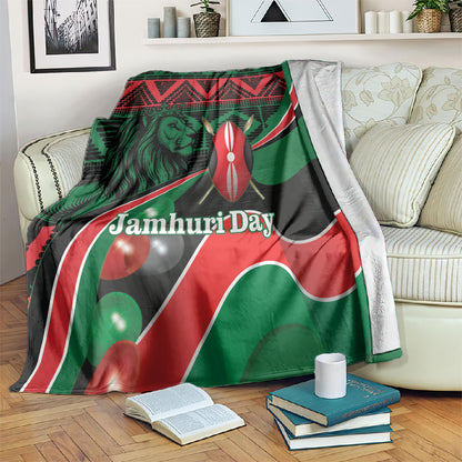 Kenya Jamhuri Day Blanket Maasai Shield Spears Harambee