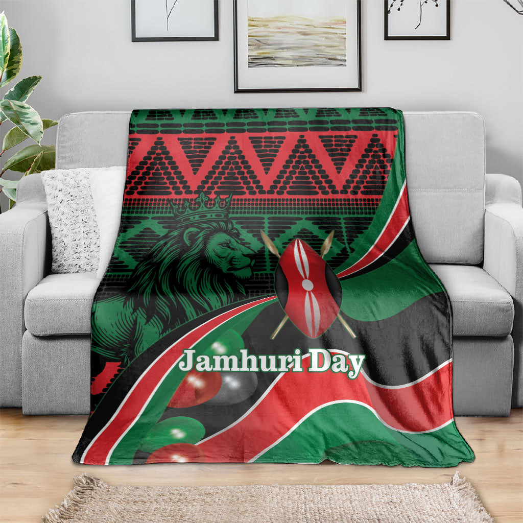 Kenya Jamhuri Day Blanket Maasai Shield Spears Harambee