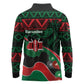 Kenya Jamhuri Day Long Sleeve Polo Shirt Maasai Shield Spears Harambee