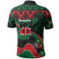 Kenya Jamhuri Day Polo Shirt Maasai Shield Spears Harambee