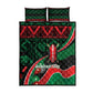 Kenya Jamhuri Day Quilt Bed Set Maasai Shield Spears Harambee