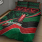 Kenya Jamhuri Day Quilt Bed Set Maasai Shield Spears Harambee