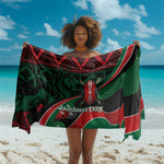 Kenya Jamhuri Day Sarong Maasai Shield Spears Harambee