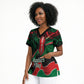 Kenya Jamhuri Day Scrub Top Maasai Shield Spears Harambee