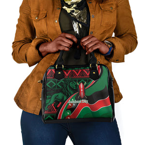 Kenya Jamhuri Day Shoulder Handbag Maasai Shield Spears Harambee