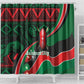 Kenya Jamhuri Day Shower Curtain Maasai Shield Spears Harambee