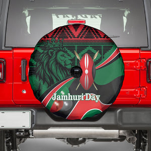 Kenya Jamhuri Day Spare Tire Cover Maasai Shield Spears Harambee