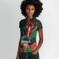 Kenya Jamhuri Day Women Polo Shirt Maasai Shield Spears Harambee