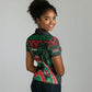 Kenya Jamhuri Day Women Polo Shirt Maasai Shield Spears Harambee