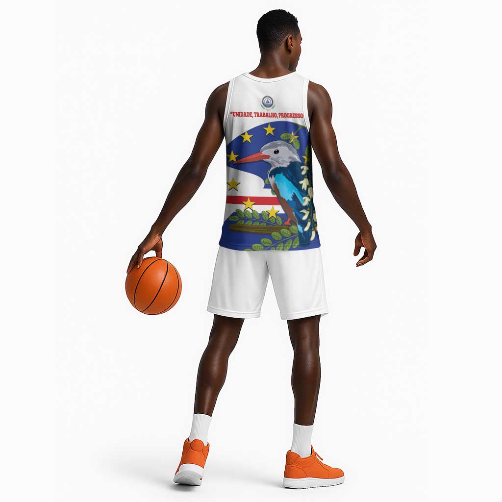 Cape Verde Basketball Jersey Grey-Headed Kingfisher Mix Honey Locust LT14