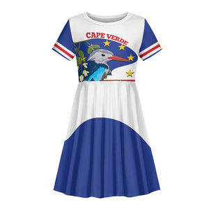 Cape Verde Kid Short Sleeve Dress Grey-Headed Kingfisher Mix Honey Locust