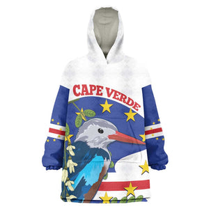 Cape Verde Kid Wearable Blanket Hoodie Grey-Headed Kingfisher Mix Honey Locust