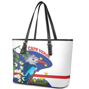 Cape Verde Leather Tote Bag Grey-Headed Kingfisher Mix Honey Locust