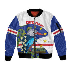 Cape Verde Sleeve Zip Bomber Jacket Grey-Headed Kingfisher Mix Honey Locust