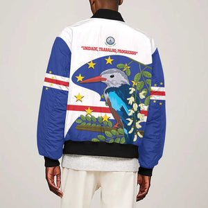 Cape Verde Sleeve Zip Bomber Jacket Grey-Headed Kingfisher Mix Honey Locust