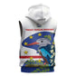 Cape Verde Sleeveless Zip Hoodie Grey-Headed Kingfisher Mix Honey Locust - African Pride
