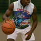 Cape Verde Sleeveless Zip Hoodie Grey-Headed Kingfisher Mix Honey Locust - African Pride