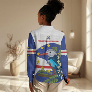 Cape Verde Women Casual Shirt Grey-Headed Kingfisher Mix Honey Locust