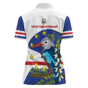 Cape Verde Women Polo Shirt Grey-Headed Kingfisher Mix Honey Locust