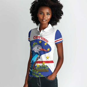 Cape Verde Women Polo Shirt Grey-Headed Kingfisher Mix Honey Locust