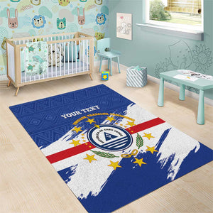 Personalized Cape Verde Area Rug Coat Of Arms - African Pattern