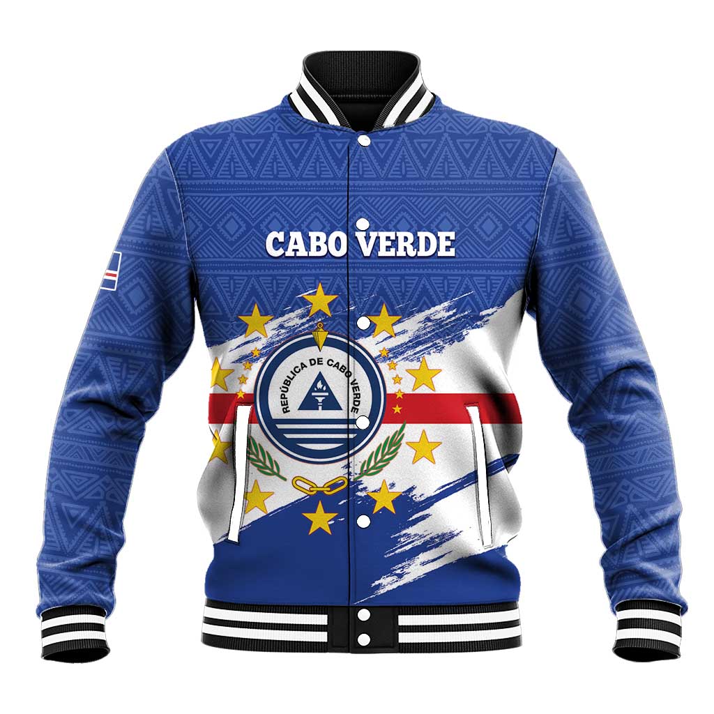 Personalized Cape Verde Baseball Jacket Coat Of Arms - African Pattern LT14