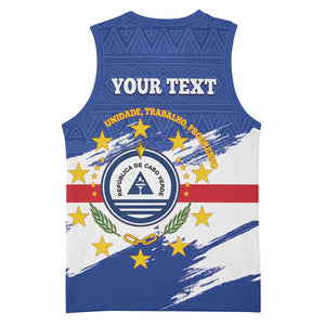 Personalized Cape Verde Basketball Jersey Coat Of Arms - African Pattern LT14