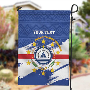 Personalized Cape Verde Garden Flag Coat Of Arms - African Pattern