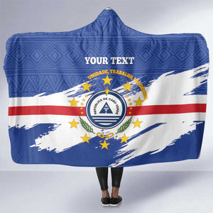 Personalized Cape Verde Hooded Blanket Coat Of Arms - African Pattern