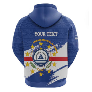 Personalized Cape Verde Hoodie Coat Of Arms - African Pattern